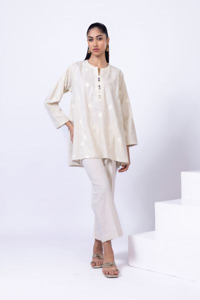 Embroidered | Crosshatch Poplin | Kurta | GBP 12.50