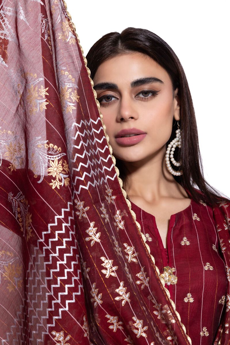 Printed | Cotton Zari Organza | Dupatta | null
