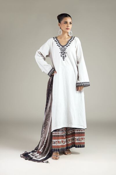Embroidered | Cotton Dobby | Fabrics 3 Piece | GBP 28.00