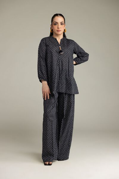 Printed | Viscose Crepe | Black Viscose Blouse | GBP 17.50