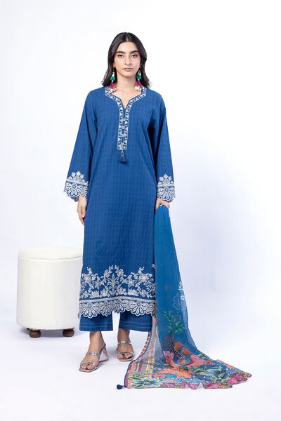 Embroidered | Cotton Dobby | Fabrics 3 Piece | GBP 40.00
