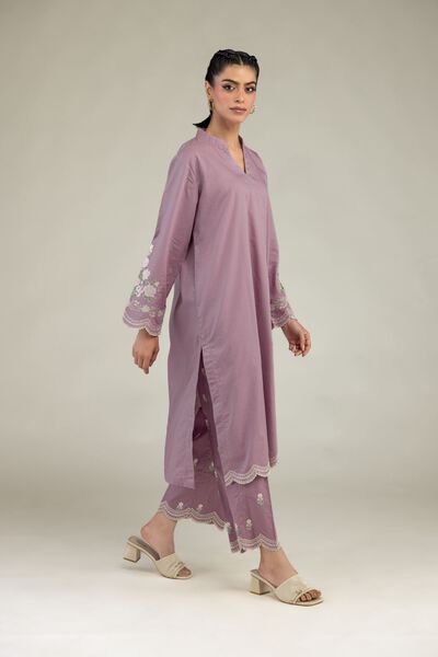 Embroidered | Cotton Dobby | Floral Cotton Pants | GBP 30.00