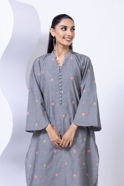 Embroidered | Chambray | Kurta | GBP 25.00