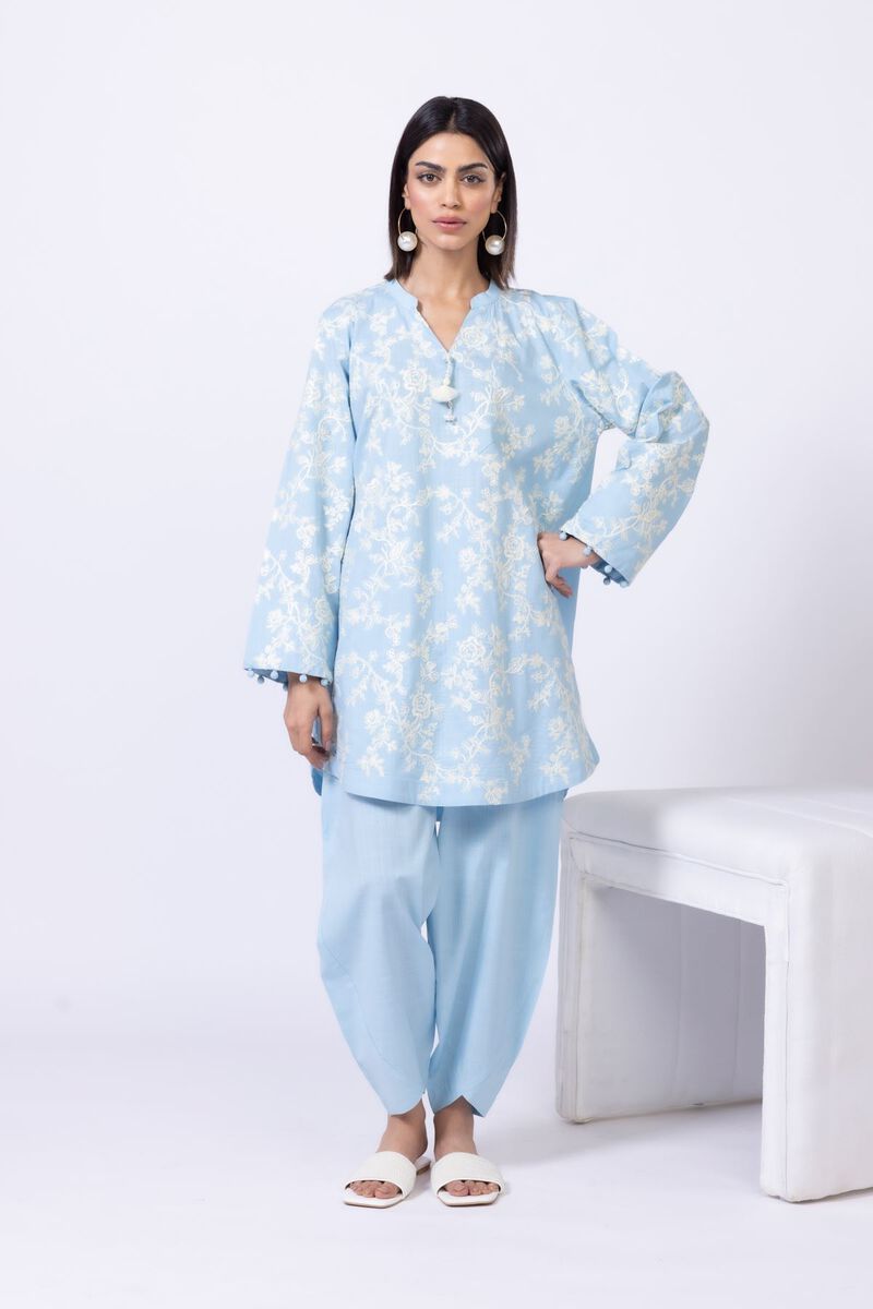 Embroidered | Crosshatch Poplin | Kurta | null