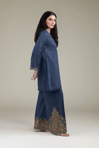 Embroidered | Cotton Dobby | Cotton Dobby Pants | GBP 40.00