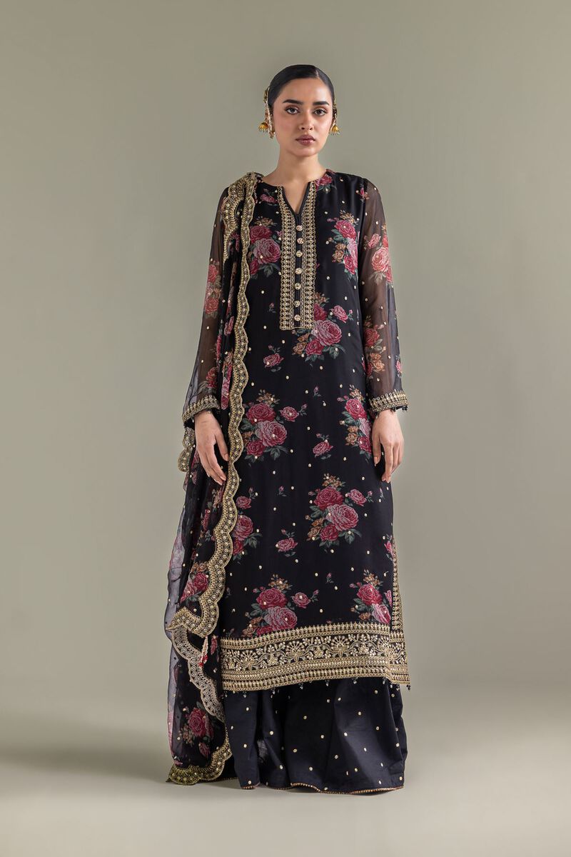 Embroidered | Chiffon | Floral 3-Piece Set | null
