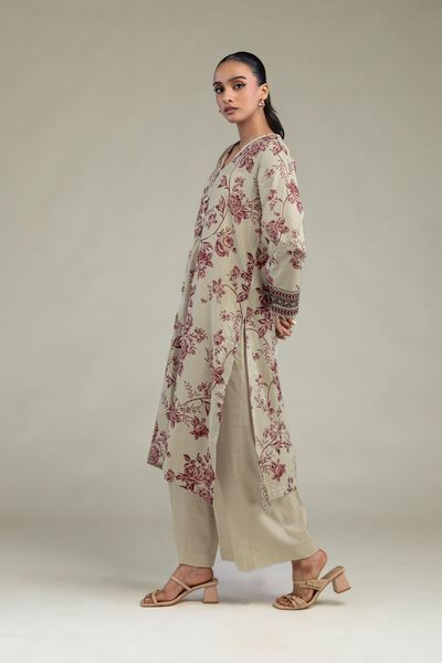 Printed | Cambric | Solid Beige Pants | GBP 25.00