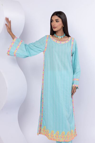 Embroidered | Lurex Stripes | Kurta | GBP 20.00