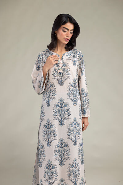 Embroidered | Cambric | Floral Printed Kurta | GBP 30.00