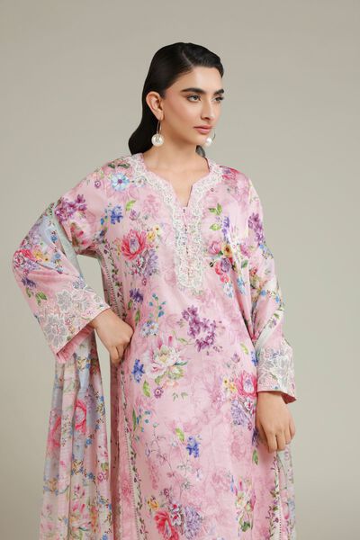 Printed | Satin | Fabrics 3 Piece | GBP 40.00