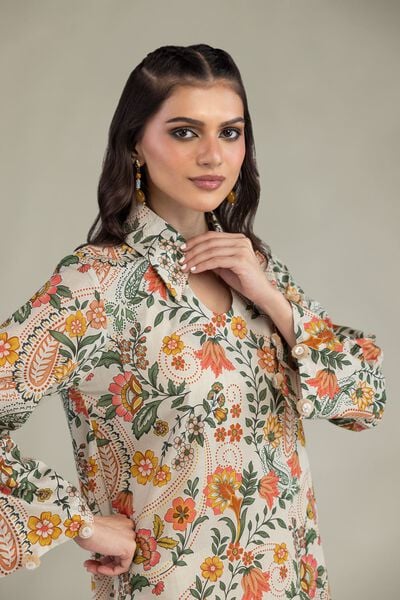 Printed | Cambric | Floral Cambric Kurta | GBP 20.00