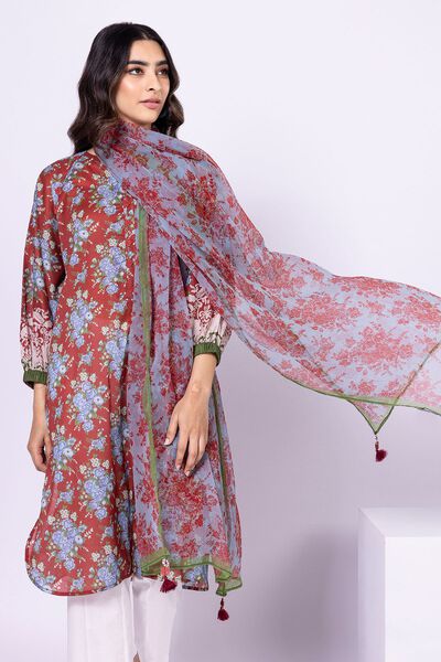 Fabrics 2 Piece | Top Dupatta
