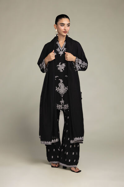Cotton Net | Cotton Black Dupatta | GBP 20.00