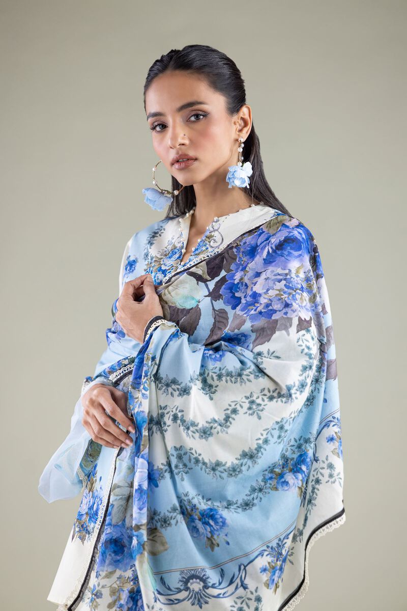 Embroidered | Lawn | Floral Draped Dupatta | GBP 15.00