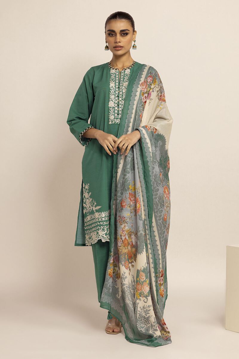 Embroidered | Crosshatch | Fabrics 3 Piece | null