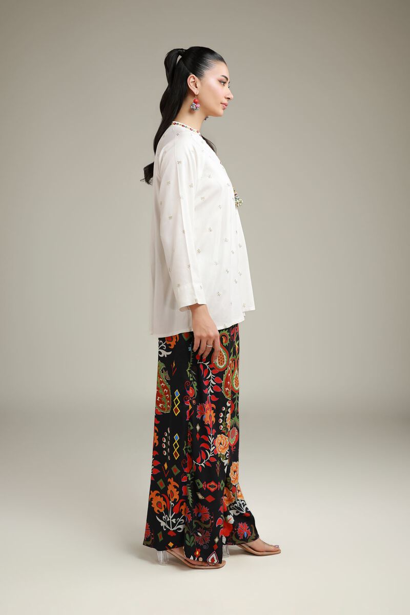 Embroidered | Viscose Crepe | Viscose V-Neck Tunic | GBP 30.00