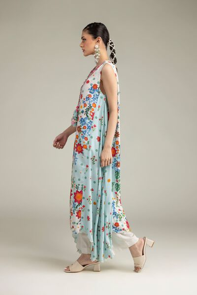 Embroidered | Raw Silk | Pants | GBP 25.00