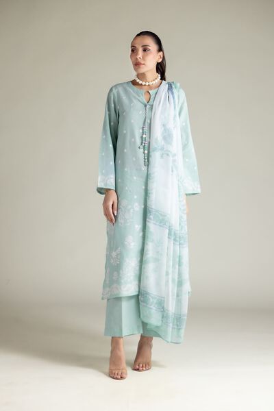 Embroidered | Textured Cotton | Tailored 3 Piece | GBP 80.00