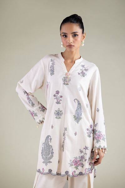 Embroidered | Raw Silk | Kurta | GBP 50.00