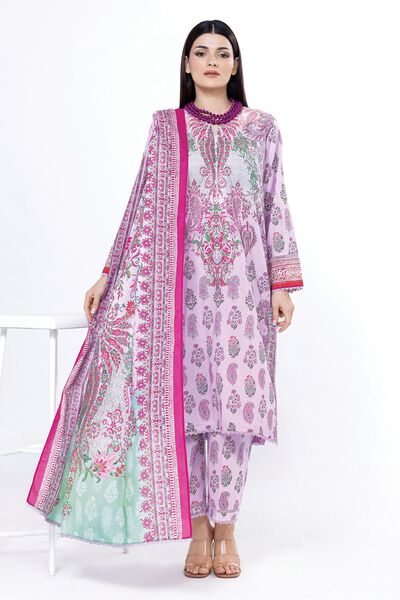 Printed | Slub Lawn | Tailored 3 Piece | GBP 25.00