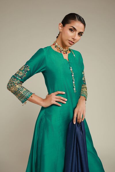 Embroidered | Raw Silk | 3 Piece Co-ord Set | GBP 120.00