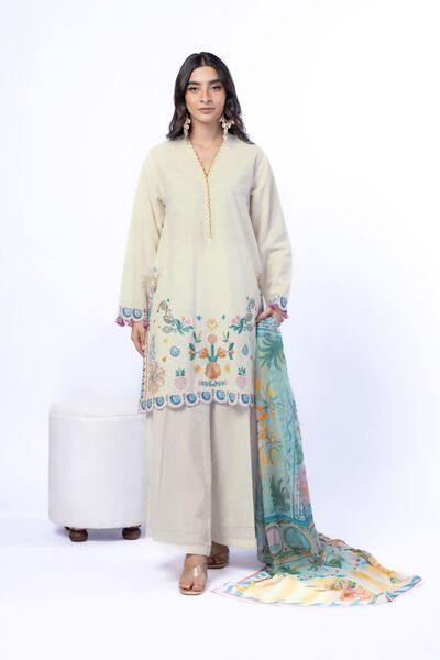 Embroidered | Cotton Dobby | Fabrics 3 Piece | GBP 40.00