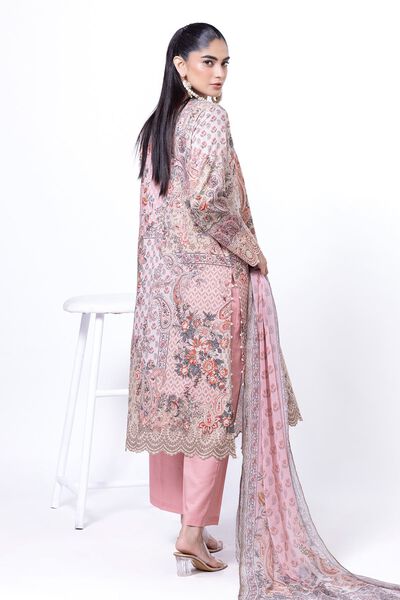 Embroidered | Cotton Satin | Fabrics 3 Piece | GBP 22.50