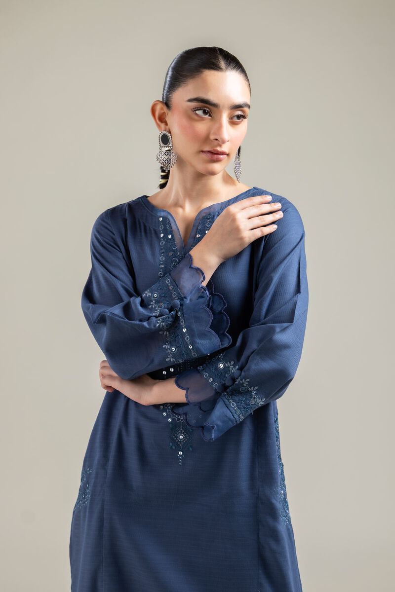 Long Navy Kurta view 2