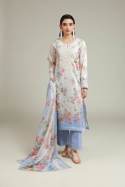 Printed | Satin | Fabrics 3 Piece | GBP 24.00