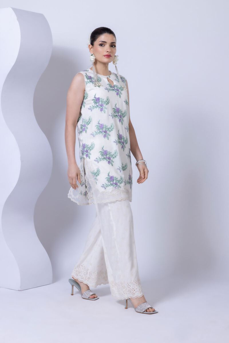 Embroidered | Crosshatch Raw Silk | Kurta | GBP 60.00