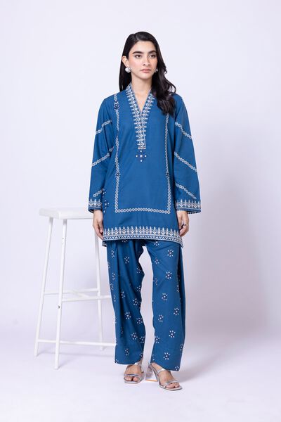 Embroidered | Dull Raw Silk | Pants | GBP 5.10