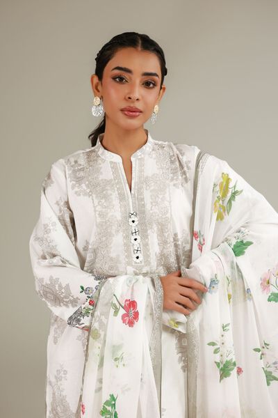 Embroidered | Cambric | Tailored 3-Piece Dress | GBP 60.00