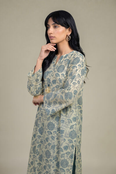 Printed | Light Khaddar | Floral Printed Kurta | GBP 40.00