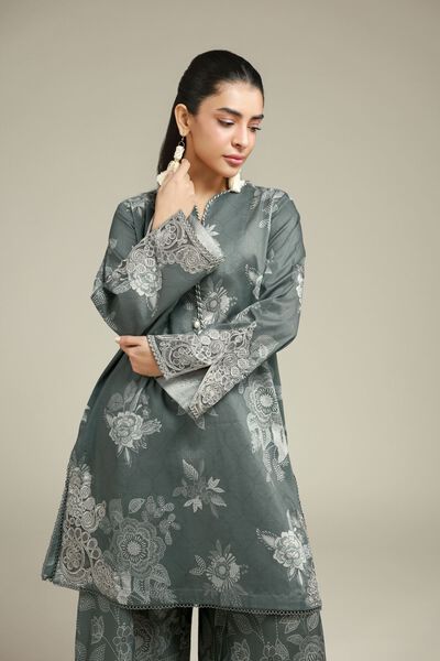 Embroidered | Satin | 2-Piece Tailored Set | GBP 45.00