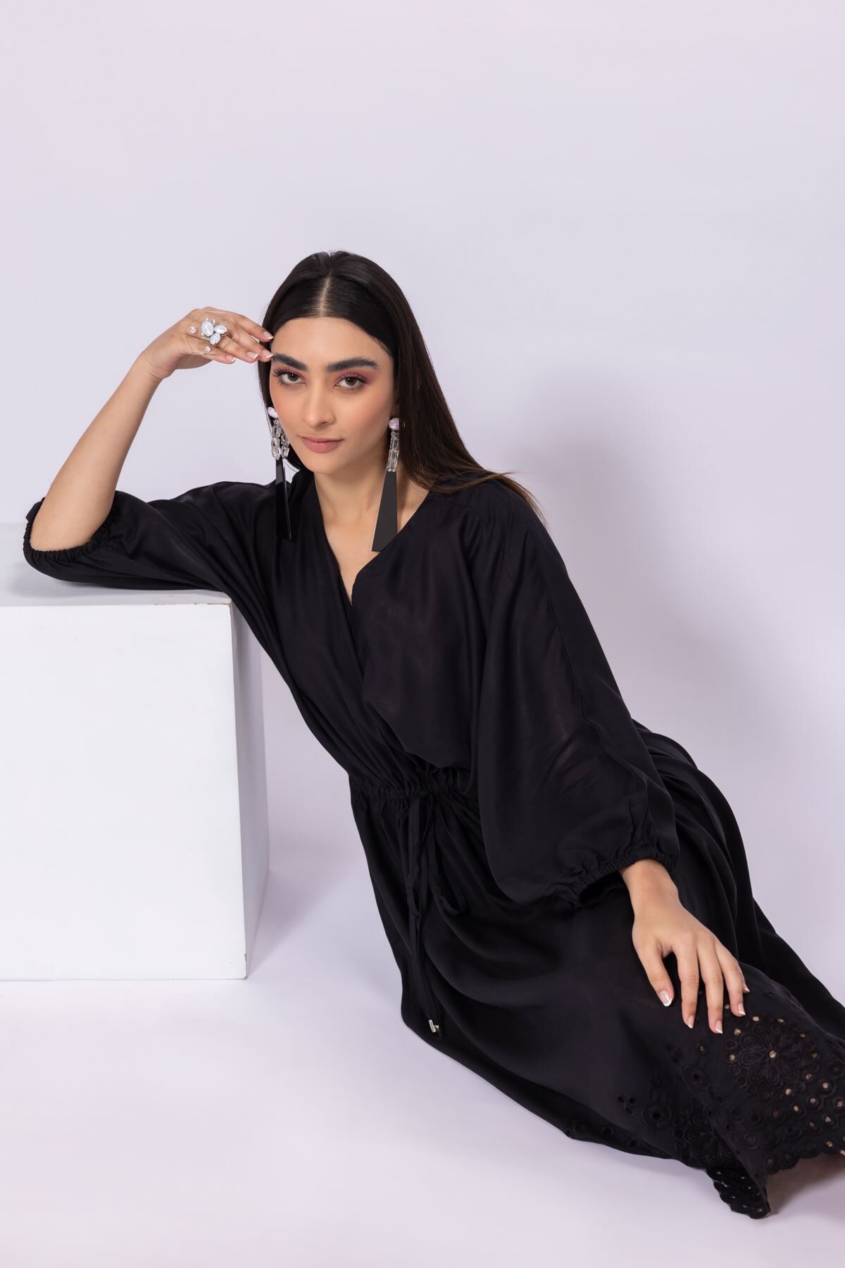Buy Maxi Dress Embroidered 0.0 N A WSCD23133 VG BLACK Khaadi United Kingdom