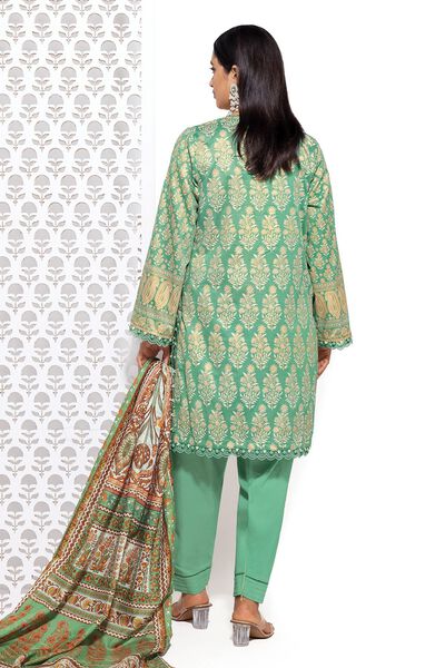 Embroidered | Cotton Satin | Tailored 3 Piece | GBP 35.00