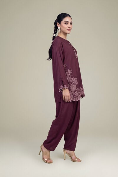 Embroidered | Raw Silk | Silk Solid Pants | GBP 30.00