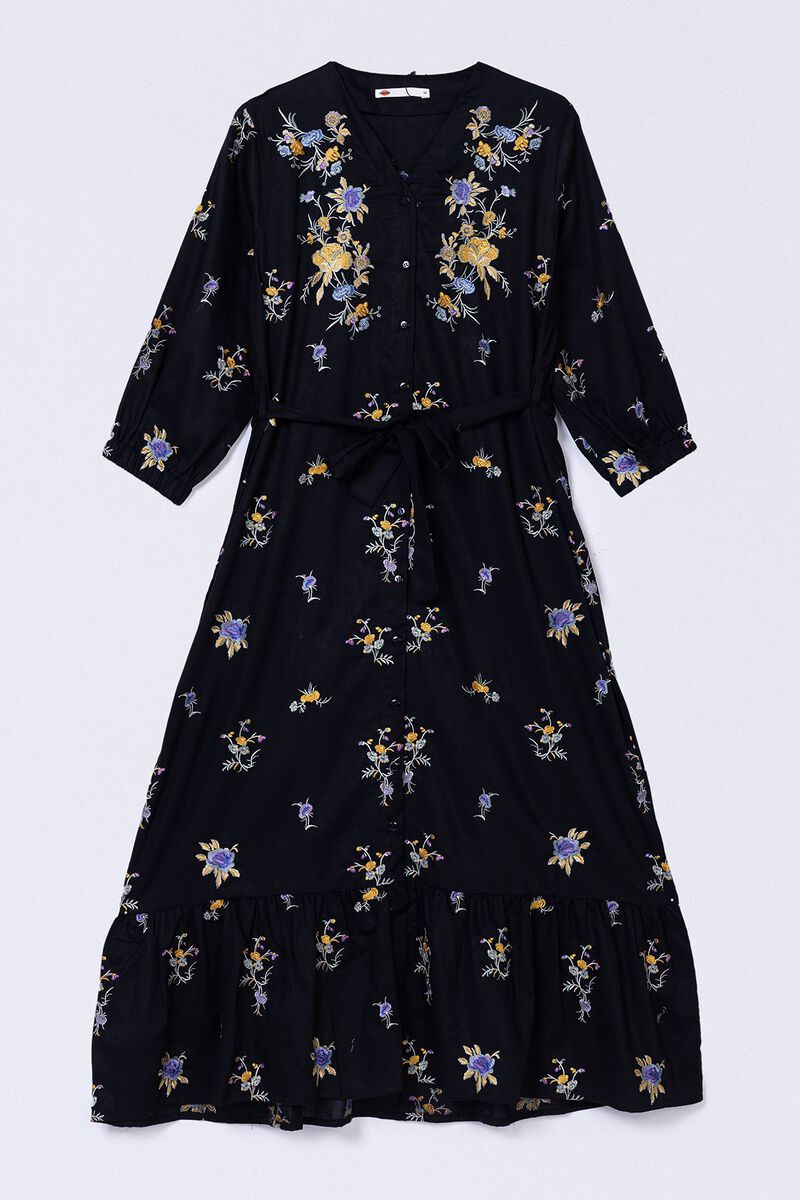 Embroidered | Cotton Cottel | Maxi Dress | null