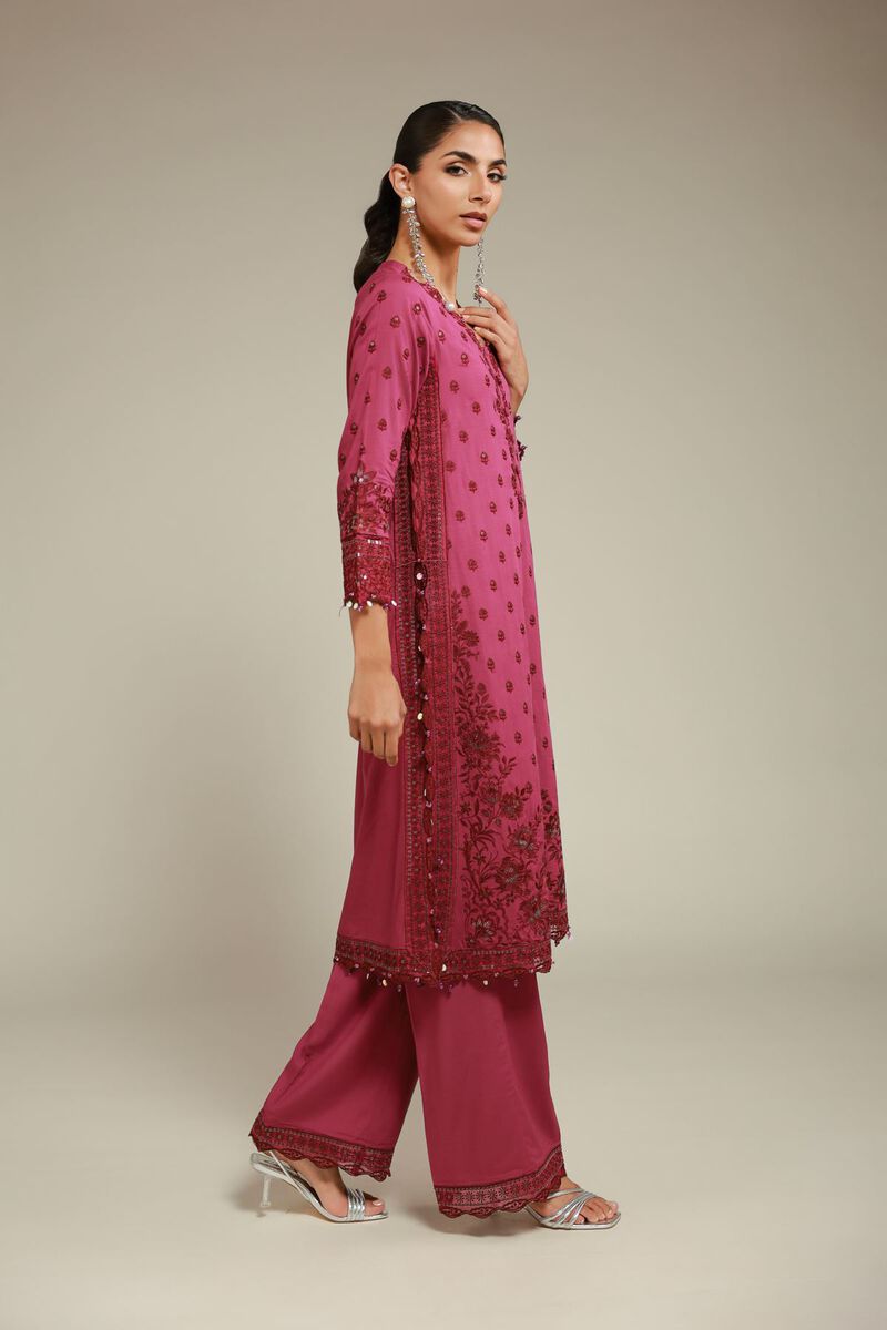 Embroidered | Raw Silk | Pants | null