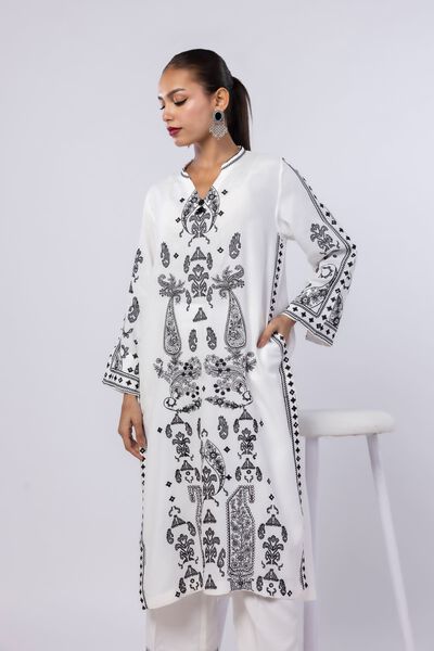 Embroidered | Russian Raw Silk | Kurta | GBP 45.00