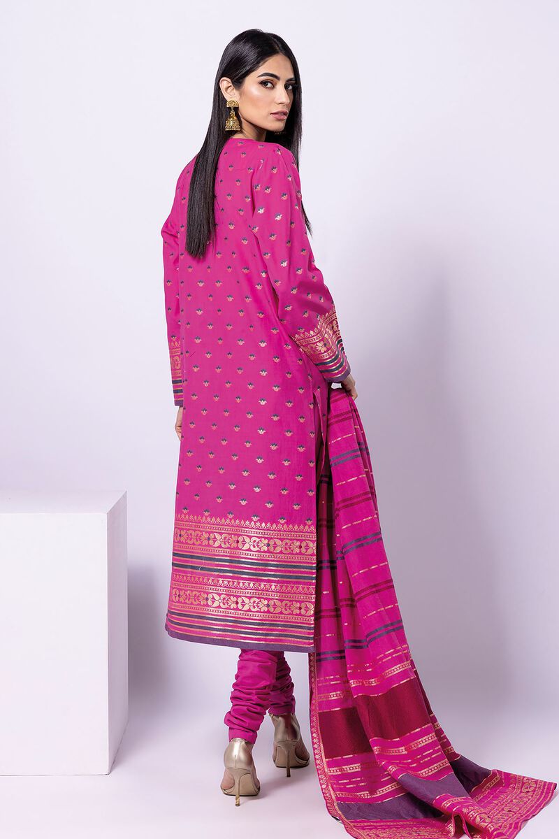 Dyed | Cotton Brosha Jacquard | Fabrics 3 Piece | null