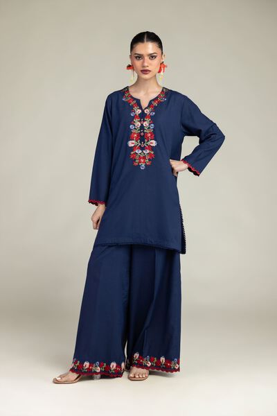 Embroidered | Raw Silk | Pants | GBP 25.00