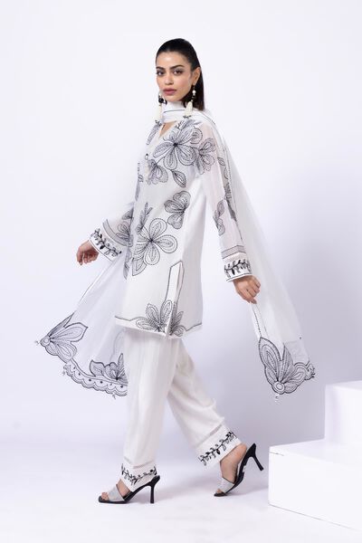 Embroidered | Crosshatch Raw Silk | Shalwar | GBP 25.00