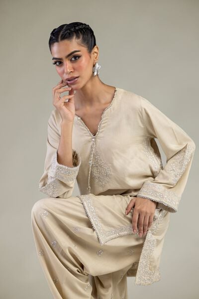 Embroidered | Raw Silk | Raw Silk Kurta | GBP 45.00