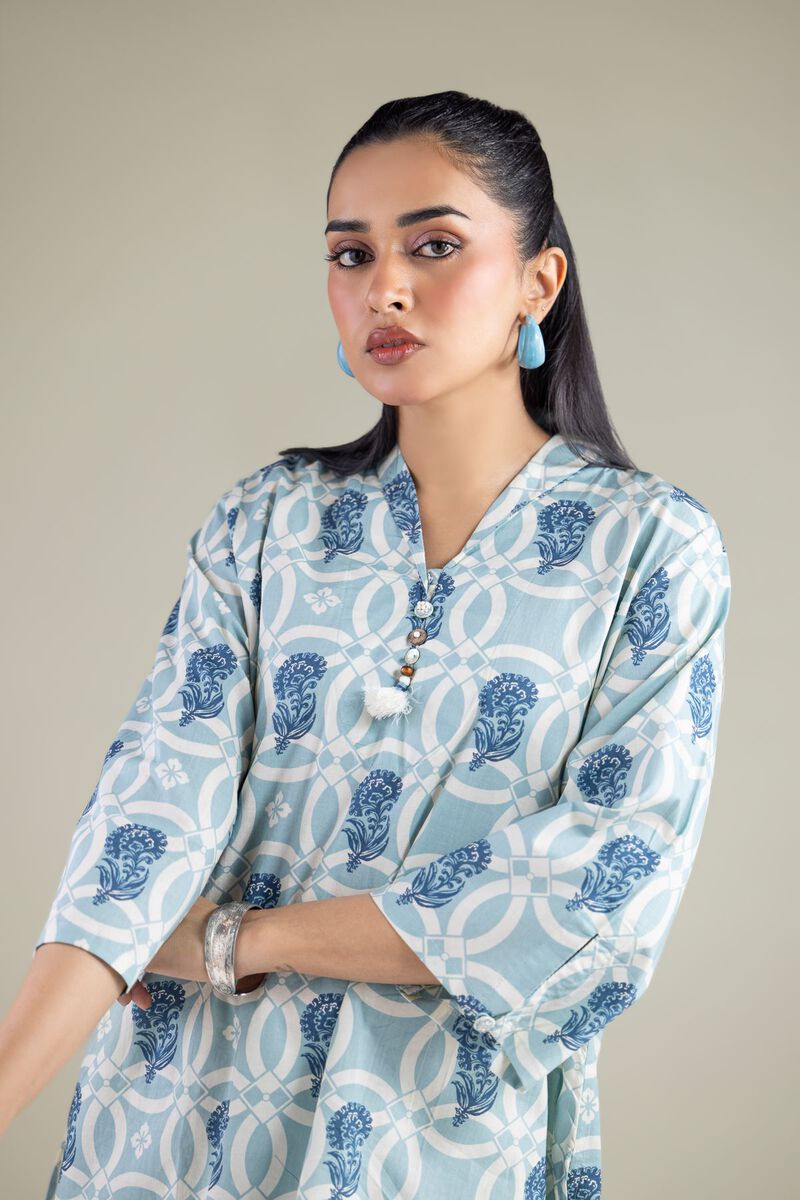 Printed | Cambric | Floral V-Neck Kurta | GBP 20.00