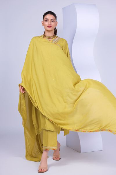 Embroidered | Russian Raw Silk | Pants | GBP 20.00