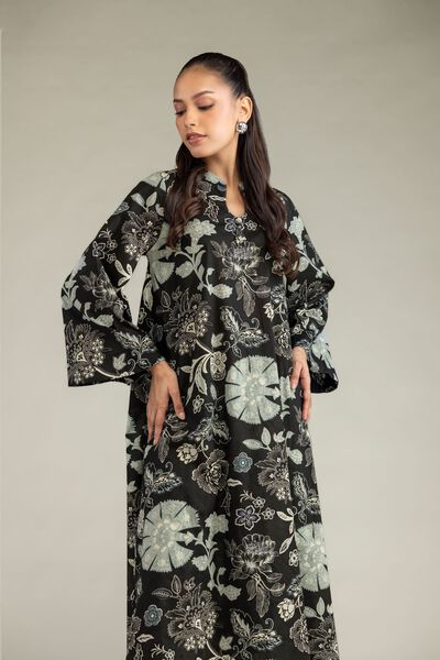 Printed | Cambric | Black Cambric Kurta | GBP 25.00