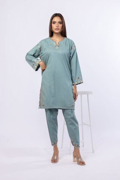 Embroidered | Crosshatch Poplin | Kurta | GBP 30.00