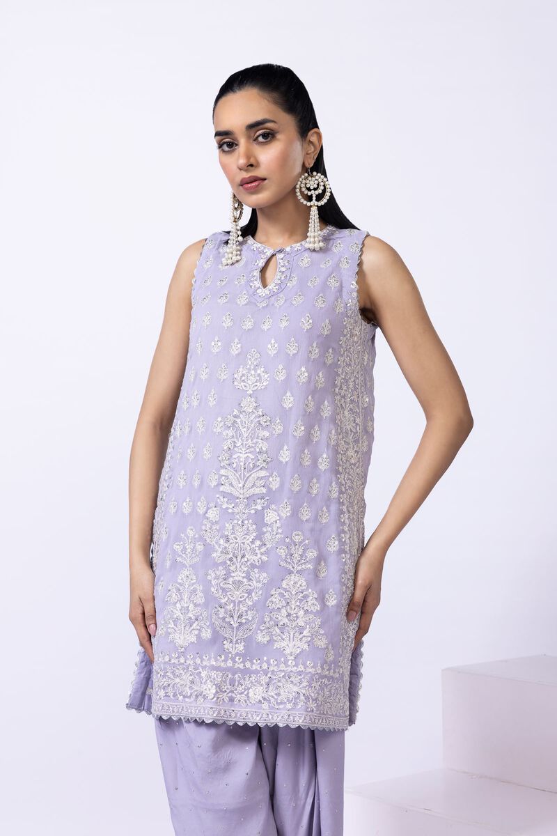 Embroidered | Polyester Crinkle Chiffon | Kurta | GBP 60.00