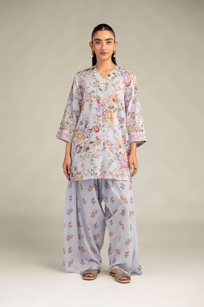 Printed | Raw Silk | Floral Silk Pants | GBP 30.00